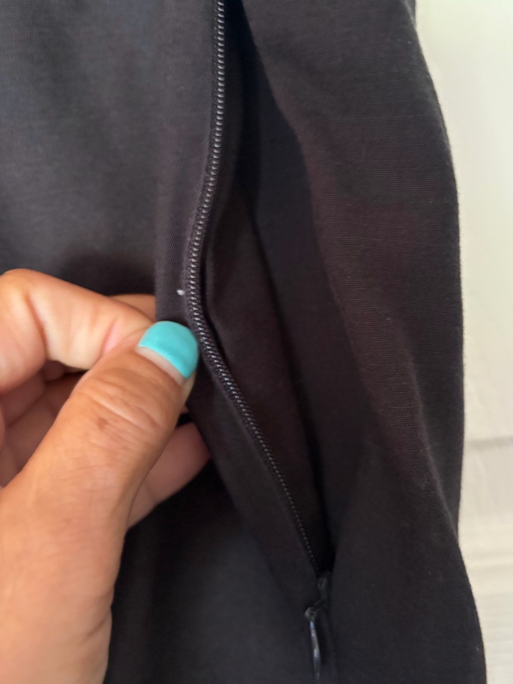 J. Jill Essential Cotton Stretch Side Zip Pants Black Elastic Waist  sz 12(read) - Picture 6 of 8